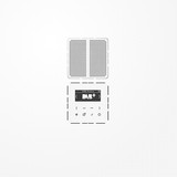 Jung DABCD1WW Smart Radio DAB+, Set Mono, Serie CD, alpinweiß
