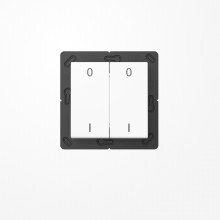 Jung ENOA595-01WW EnOcean Funk-Wandsender , 4-kanalig, Symbole 0 I, Serie AS/A, alpinweiß