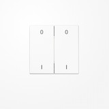 Jung ENOLS995-01WW EnOcean Funk-Wandsender , 4-kanalig, Symbole 0 I, Serie LS, alpinweiß