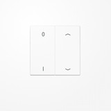 Jung ENOLS995P01WW EnOcean Funk-Wandsender , 4-kanalig, Symbole 0 I und Pfeil, Serie LS, alpinweiß