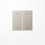 Jung ES102P Wippe, mit Pfeilsymbolen für Taster 2fach, F10, Serie LS, Edelstahl