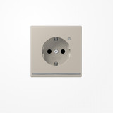 Jung ES1520-OLNW SCHUKO-Steckdose, 16 A 250 V ~, mit LED-Orientierungslicht, SAFETY+, Thermoplast lackiert, Serie LS, Edelstahl