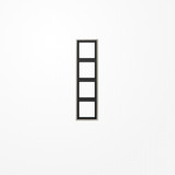 Jung ES2984 Rahmen 4fach, senkrechte und waagerechte Montage, LS 990, Edelstahl