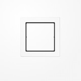 Jung FD981WW Rahmen, 1fach, FLAT DESIGN, alpinweiß