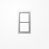 Jung FDAL2982 Rahmen, 2fach, FLAT DESIGN, Aluminium