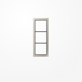 Jung FDES2983 Rahmen, 3fach, FLAT DESIGN, Edelstahl