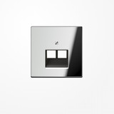 Jung GCR2969-2UA Abdeckung für IAE/UAE-Anschlussdosen 2x8-polig, Metall verchromt, Serie LS, glanzchrom