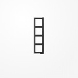 Jung GCR2984 Rahmen 4fach, senkrechte und waagerechte Montage, Metall verchromt, LS 990, glanzchrom