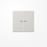 Jung LS102KO5LG Wippe mit Lichtleiter für Taster 2fach, Duroplast, F10, Serie LS, lichtgrau