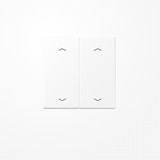 Jung LS102PWWM Wippe, mit Pfeilsymbolen für Taster 2fach, Duroplast lackiert, F10, Serie LS, schneeweiß matt