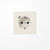 Jung LS1520-18C SCHUKO-Steckdose 16 A, mit USB-Ladegerät 1xTyp C, SAFETY+, Serie LS, weiß