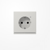 Jung LS1520-OLGLNW SCHUKO-Steckdose, 16 A 250 V ~, mit LED-Orientierungslicht, SAFETY+, Thermoplast, Serie LS, lichtgrau