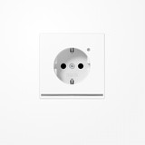 Jung LS1520-OWWLNW SCHUKO-Steckdose, 16 A 250 V ~, mit LED-Orientierungslicht, SAFETY+, Thermoplast, Serie LS, alpinweiß