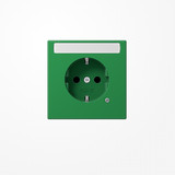 Jung LS1520BFNAKOGN SCHUKO-Steckdose, 16 A 250 V ~, mit Funktionsanzeige, mit Schriftfeld, SAFETY+, Thermoplast, Serie LS, grün (für SV)