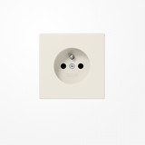 Jung LS1520FKI Steckdose, französisch/belgisches System, SAFETY+, Duroplast, Serie LS, weiß