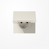 Jung LS1520KIKL SCHUKO-Steckdose, 16 A 250 V ~, SAFETY+, Klappdeckel, Duroplast, Serie LS, weiß