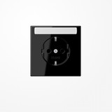 Jung LS1520KINASW SCHUKO-Steckdose, 16 A 250 V ~, mit Schriftfeld, SAFETY+, Duroplast, Serie LS, schwarz