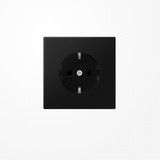 Jung LS1521SWM SCHUKO-Steckdose, 16 A 250 V ~, Schraubklemmen, Duroplast lackiert, Serie LS, graphitschwarz matt