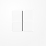 Jung LS404TSAWW Tastensatz 4fach, F40, Serie LS, alpinweiß