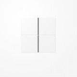 Jung LS404TSAWWM Tastensatz 4fach, F40, Serie LS, schneeweiß matt