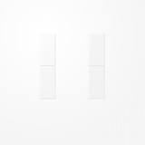 Jung LS502TSAWWM Tastensatz 2fach, F50, Serie LS, schneeweiß matt