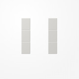 Jung LS503TSALG Tastensatz 3fach, F50, Serie LS, lichtgrau