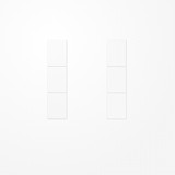 Jung LS503TSAWW Tastensatz 3fach, F50, Serie LS, alpinweiß