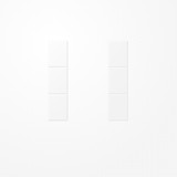 Jung LS503TSAWWM Tastensatz 3fach, F50, Serie LS, schneeweiß matt