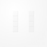 Jung LS504TSAWWM Tastensatz 4fach, F50, Serie LS, schneeweiß matt