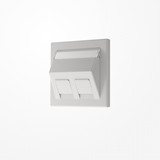 Jung LS569-30BFPLLG Abdeckung für Montageadapter 30°, 2fach, mit Schriftfeld, Serie LS, lichtgrau