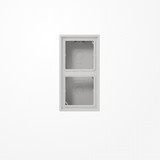 Jung LS582ALG Aufputz-Kappe 2fach, Duroplast, Serie LS, lichtgrau