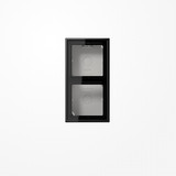 Jung LS582ASW Aufputz-Kappe 2fach, Duroplast, Serie LS, schwarz