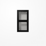 Jung LS582ASWM Aufputz-Kappe 2fach, Duroplast lackiert, Serie LS, graphitschwarz matt