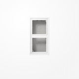 Jung LS582AWWM Aufputz-Kappe 2fach, Duroplast lackiert, Serie LS, schneeweiß matt