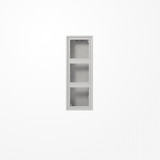 Jung LS583ALG Aufputz-Kappe 3fach, Duroplast, Serie LS, lichtgrau