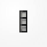 Jung LS583ASW Aufputz-Kappe 3fach, Duroplast, Serie LS, schwarz