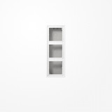 Jung LS583AWWM Aufputz-Kappe 3fach, Duroplast lackiert, Serie LS, schneeweiß matt