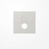 Jung LS962LG Abdeckung für 2 Rundsteckverbinder bis 18,5mm Ø  2fach, Duroplast, Serie LS, lichtgrau