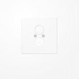 Jung LS962WW Abdeckung für 2 Rundsteckverbinder bis 18,5mm Ø  1fach, Duroplast, Serie LS, alpinweiß