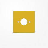 Jung LS964GE Abdeckung für Befehlsgeräte mit 22,5mm Ø 1fach, Duroplast, Serie LS, gelb