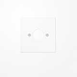 Jung LS964WW Abdeckung für Befehlsgeräte mit 22,5mm Ø 1fach, Duroplast, Serie LS, alpinweiß