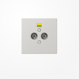 Jung LS965-2LG Potentialausgleich-Steckdose, Duroplast, Serie LS, lichtgrau