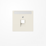 Jung LS969-1NAUA Abdeckung für IAE/UAE-Anschlussdosen, 1x8-polig, mit Schriftfeld, Serie LS, weiß