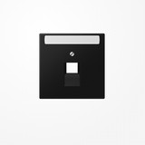 Jung LS969-1NAUASWM Abdeckung für IAE/UAE-Anschlussdosen, 1x8-polig, mit Schriftfeld, Serie LS, graphitschwarz matt