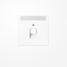 Jung LS969-1NAUAWW Abdeckung für IAE/UAE-Anschlussdosen, 1x8-polig, mit Schriftfeld, Serie LS, alpinweiß