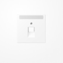 Jung LS969-1NAUAWWM Abdeckung für IAE/UAE-Anschlussdosen, 1x8-polig, mit Schriftfeld, Serie LS, schneeweiß matt