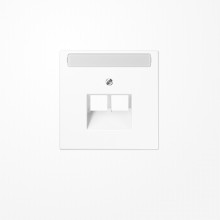 Jung LS969-2NAUAWW Abdeckung für IAE/UAE-Anschlussdosen, 2x8-polig, mit Schriftfeld, Serie LS, alpinweiß