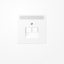 Jung LS969-2NAUAWWM Abdeckung für IAE/UAE-Anschlussdosen, 2x8-polig, mit Schriftfeld, Serie LS, schneeweiß matt