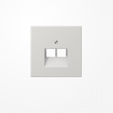 Jung LS969-2UALG Abdeckung für IAE/UAE-Anschlussdosen 2x8-polig, Thermoplast, Serie LS, lichtgrau
