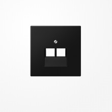 Jung LS969-2UASWM Abdeckung für IAE/UAE-Anschlussdosen 2x8-polig, Thermoplast lackiert, Serie LS, graphitschwarz matt